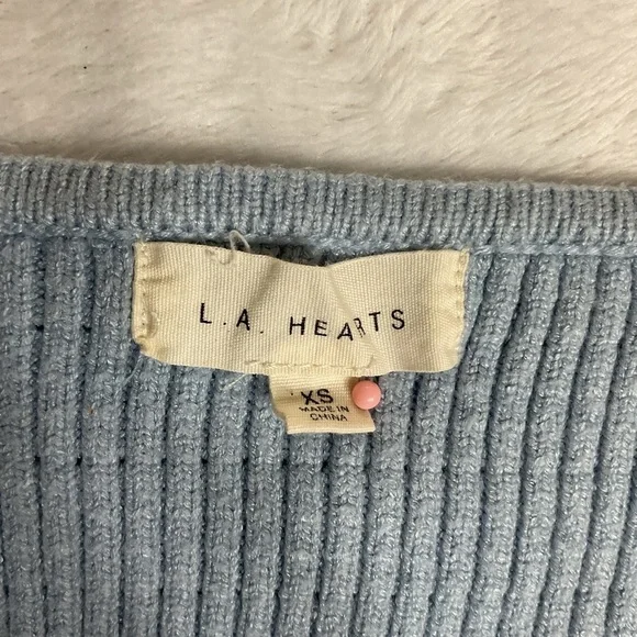 LA HEARTS knit sweater in light blue - Picture 4 of 6